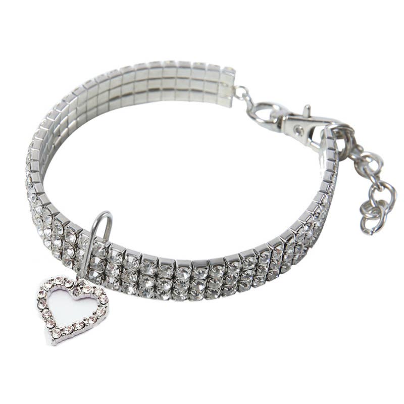 Pet supplies stretchable heart-shaped collar For Dogs Cats