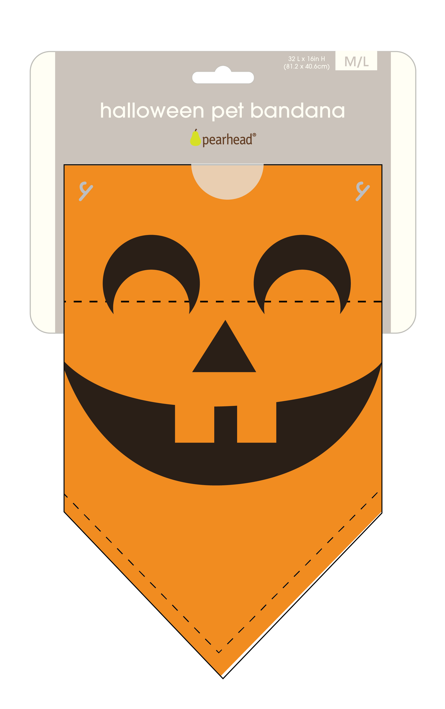 Pearhead Pumpkin Bandana Orange M/L