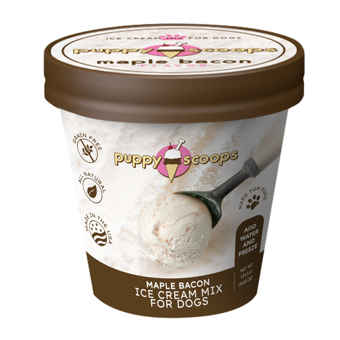 Puppy Scoops Ice Cream Mix For Dogs - Maple Bacon