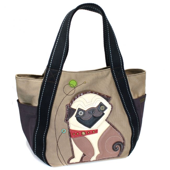 Pug Zip Tote Bag