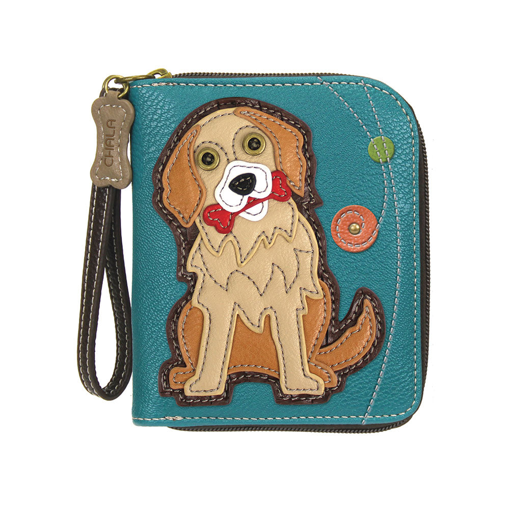 Golden Retriever Zip Wallet
