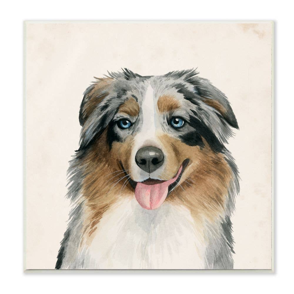 Australian Shepard Portrait Wall Plaque