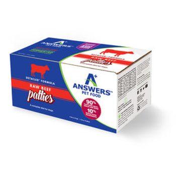 Answers Detailed Formula Raw Patties: LOCAL PICKUP ONLY