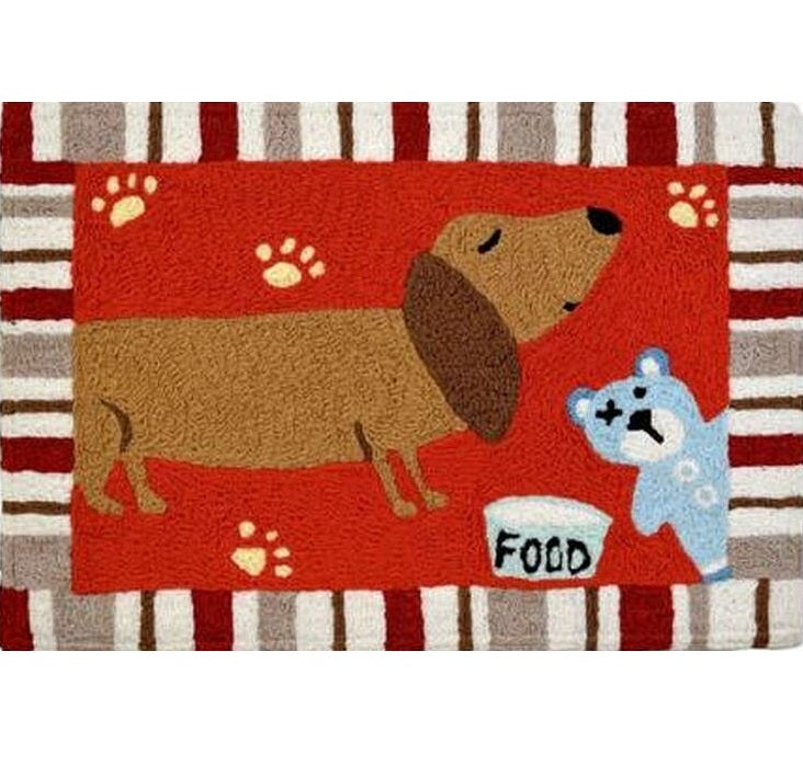 Dachshund Dinner Jellybean Rug