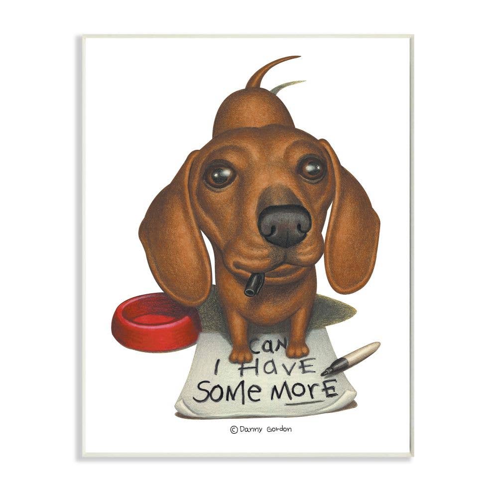 Hungry Dog Wall Plaque