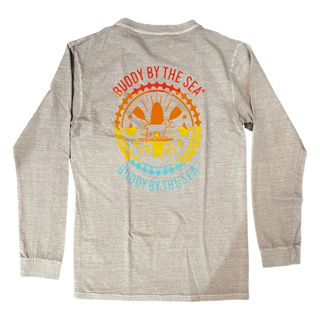 Sand Rainbow Row Adult Long Sleeve Tee