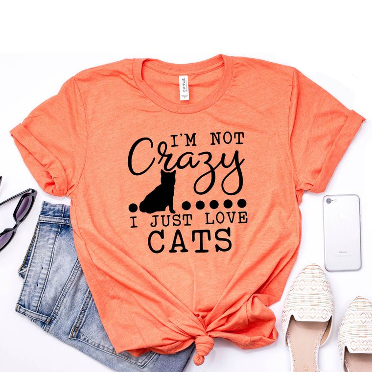Not Crazy Just Love Cats Tee