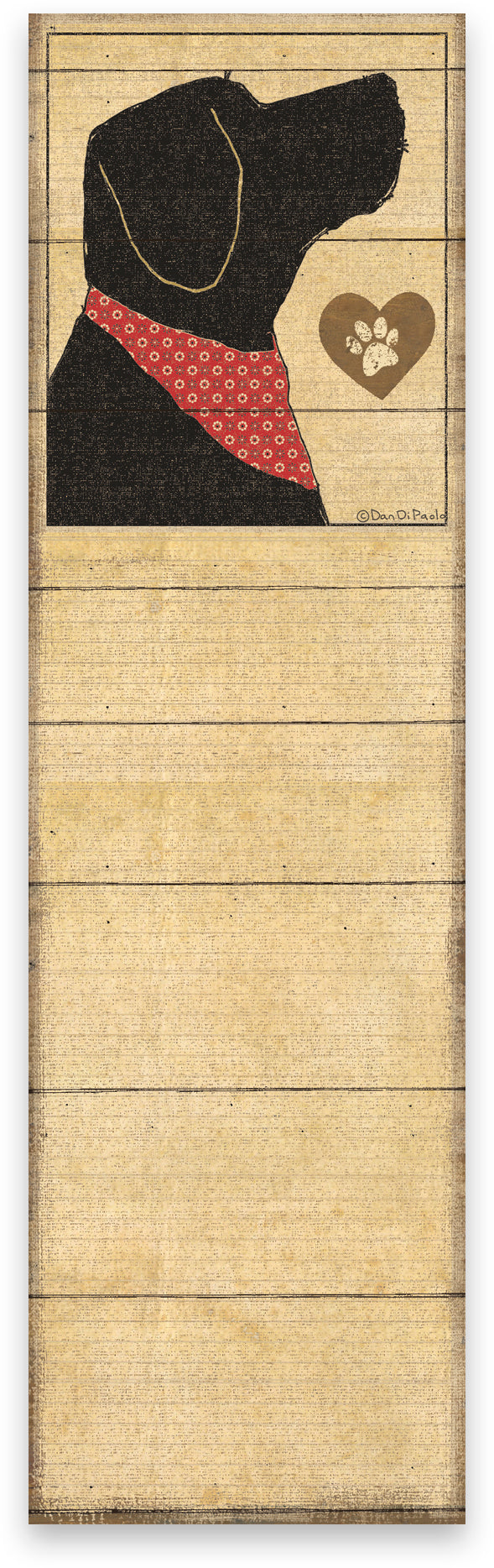 List Notepad-Black Dog