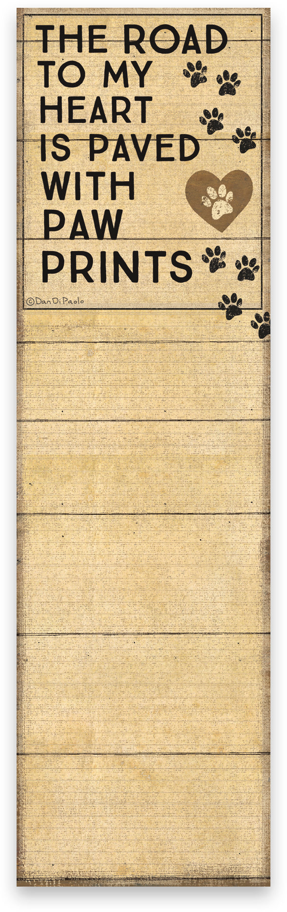 List Notepad-Pawprints