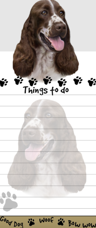 Die-Cut Tall Magnetic Notepad-Springer Spaniel