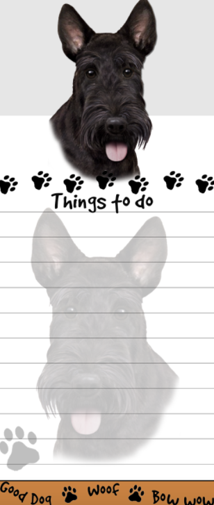 Die-Cut Tall Magnetic Notepad-Scottie