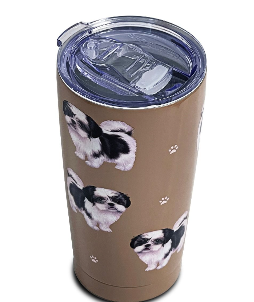 Ultimate Pet Lover Stainless Steel Tumbler-Black Shih Tzu