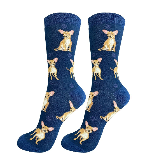 Happy Tails Socks-Tan Chihuahua