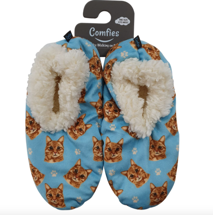 Pet Lover Slippers-Orange Tabby Cat