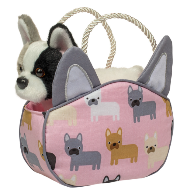 French Bulldog Sassy Sak with French Bulldog Plush