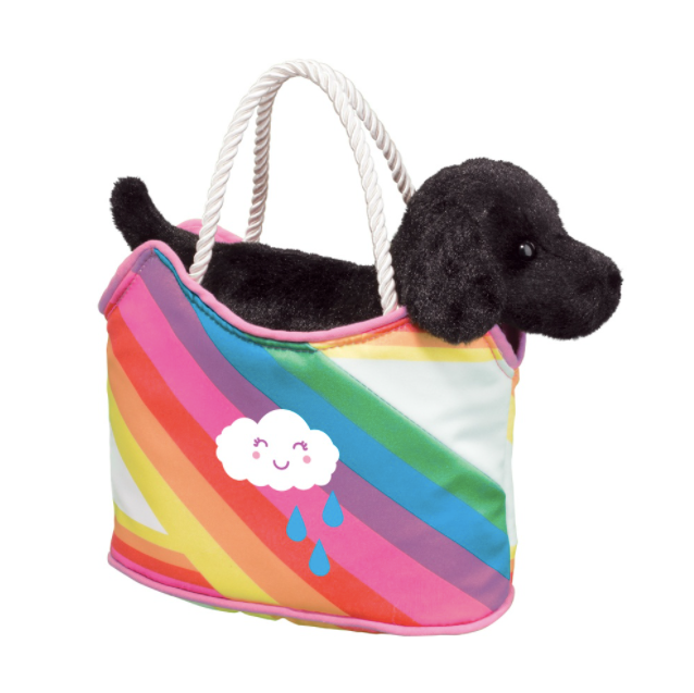 Rainbow Prism Sassy Sak with Black Lab Plush