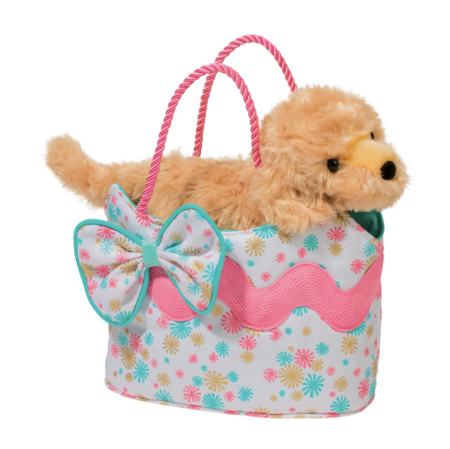 Starburst Glitter Sassy Sak with Golden Retriever Plush