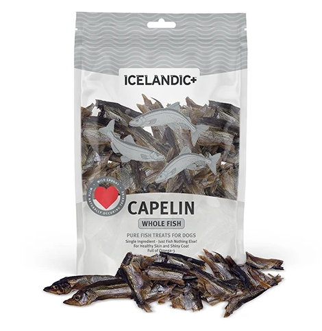 Icelandic Capelin Whole Fish & Pieces Dog Treats-2.5oz Bag