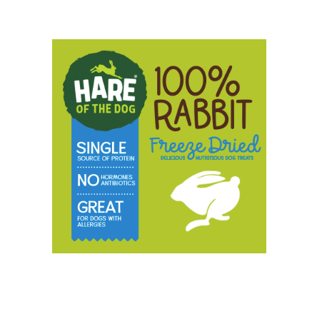 Hare of the Dog 100% Freeze Dried Rabbit Treats