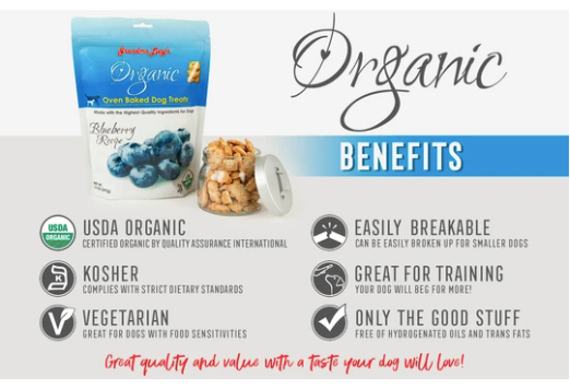 Grandma Lucy's Organic Oven Baked Treats-Blueberry 14oz