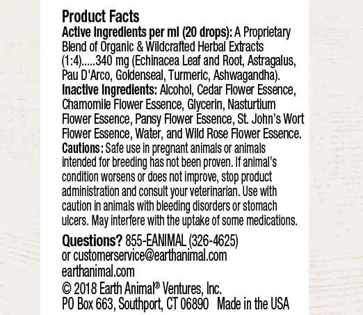 Earth Animal Organic Herbal Remedy Drops-Immune Support