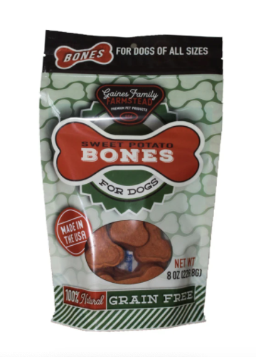 Gaines Family Farmstead Sweet Potato Dog Bones 8oz