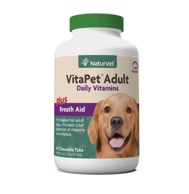 NaturVet Chewable Tablets VitaPet Adult Breath Aid