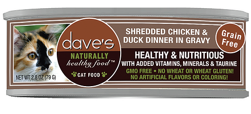 Dave s Pet Food Naturally Healthy Grain Free Wet Cat Food Shredded Chicken and Duck