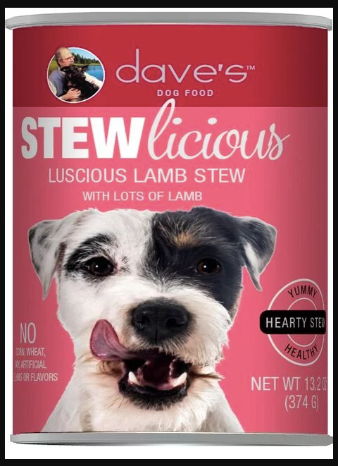 Dave's Pet Food Stewlicious Canned Dog Food-Lucious Lamb