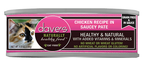 Dave's Pet Food Pate Wet Cat Food-Chicken in Saucey
