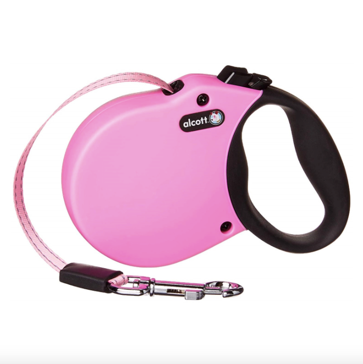 Alcott Retractable Leash-Pink