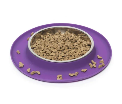Messy Mutts Cat Silicone Single Feeder-Purple