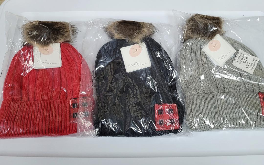 Dog Mom Sherpa Lined Beanie Hat