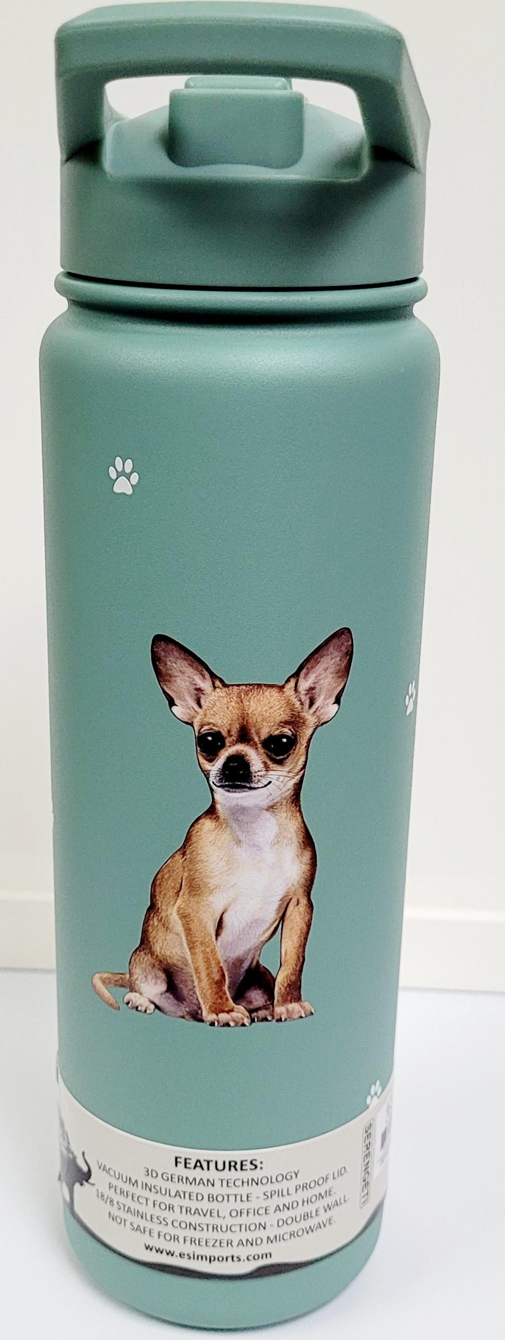 Ultimate Pet Lover Water Bottle - Chihuahua Tan