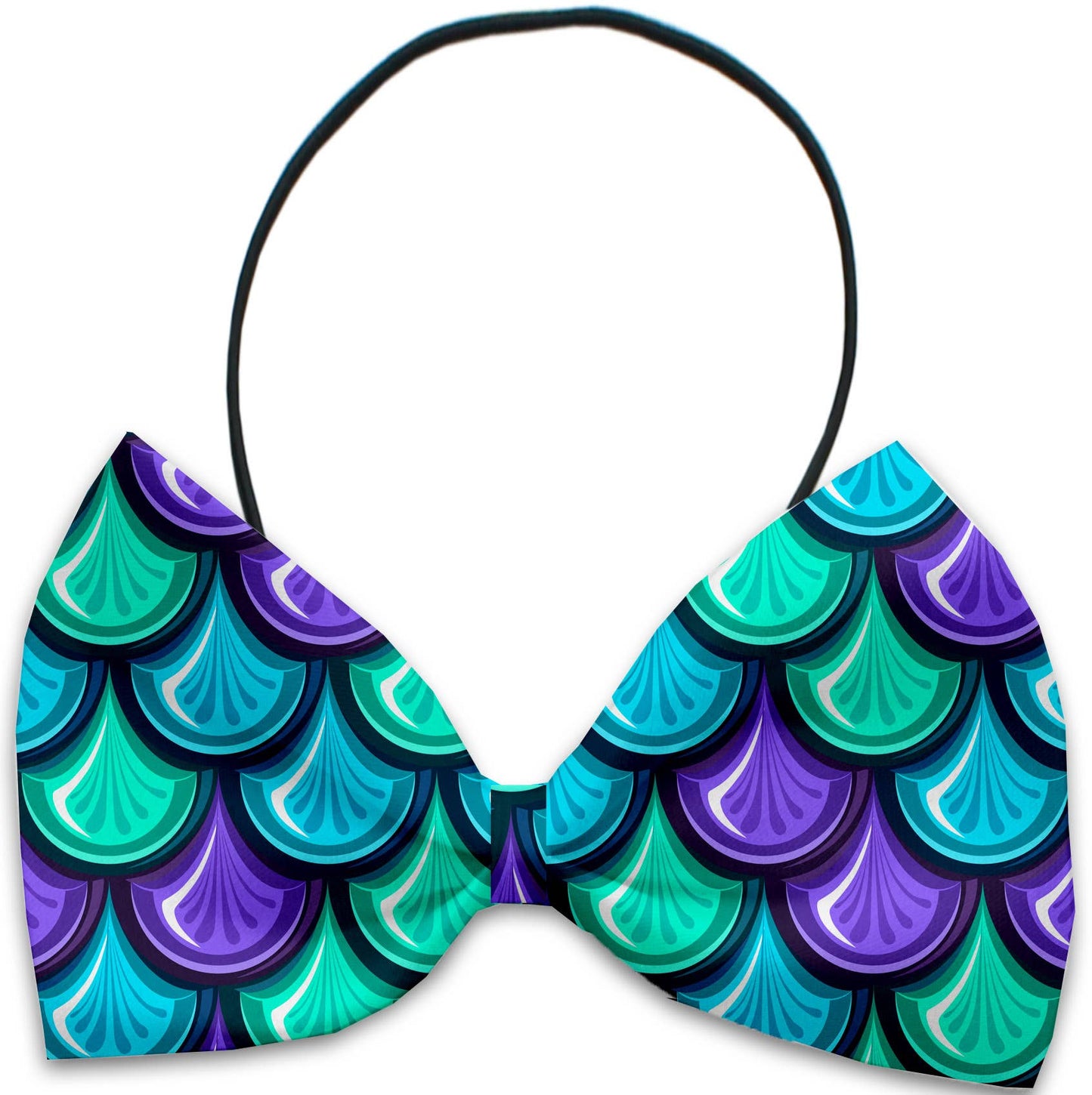 Mermaid Scales Pet Bow Tie Velcro