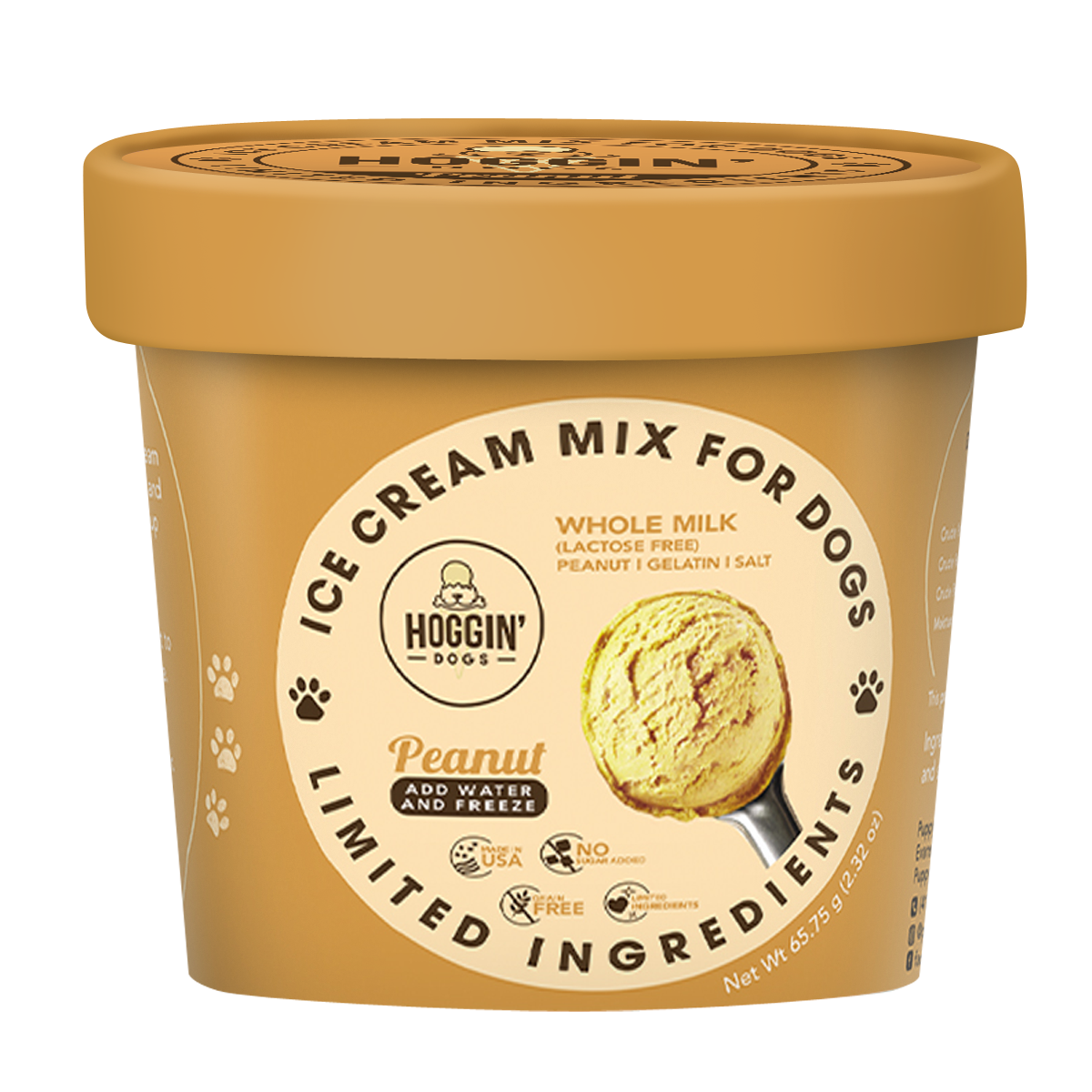 Hoggin' Dogs Ice Cream Mix - Peanut
