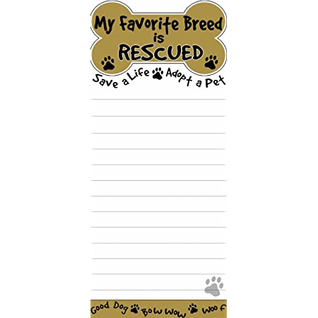 Die-Cut Tall Magnetic Notepad-Favorite Breed Is Rescued