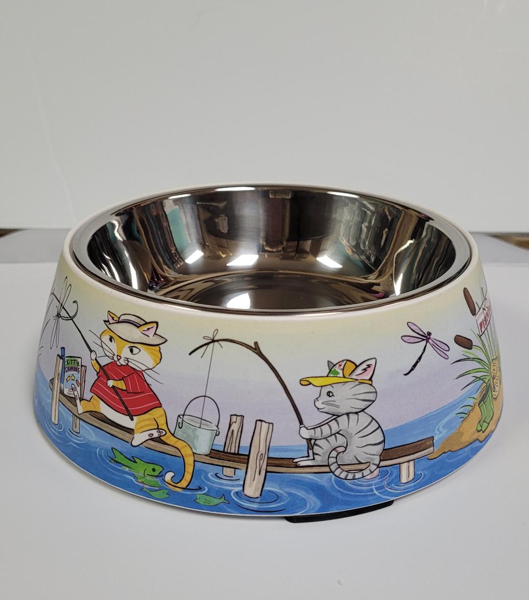 Go Green Bamboo Fiber Fishing Dog/Cat Bowl