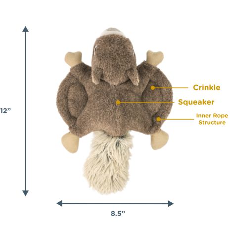 Flying Squirrel Fetch Toy 12"