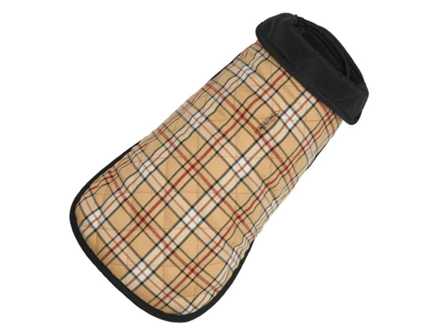 Plaid Reversible Quilted Coat