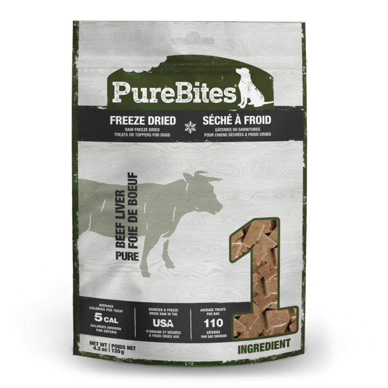 PureBites Freeze Dried Dog Trainer Treats-Beef Liver 3oz