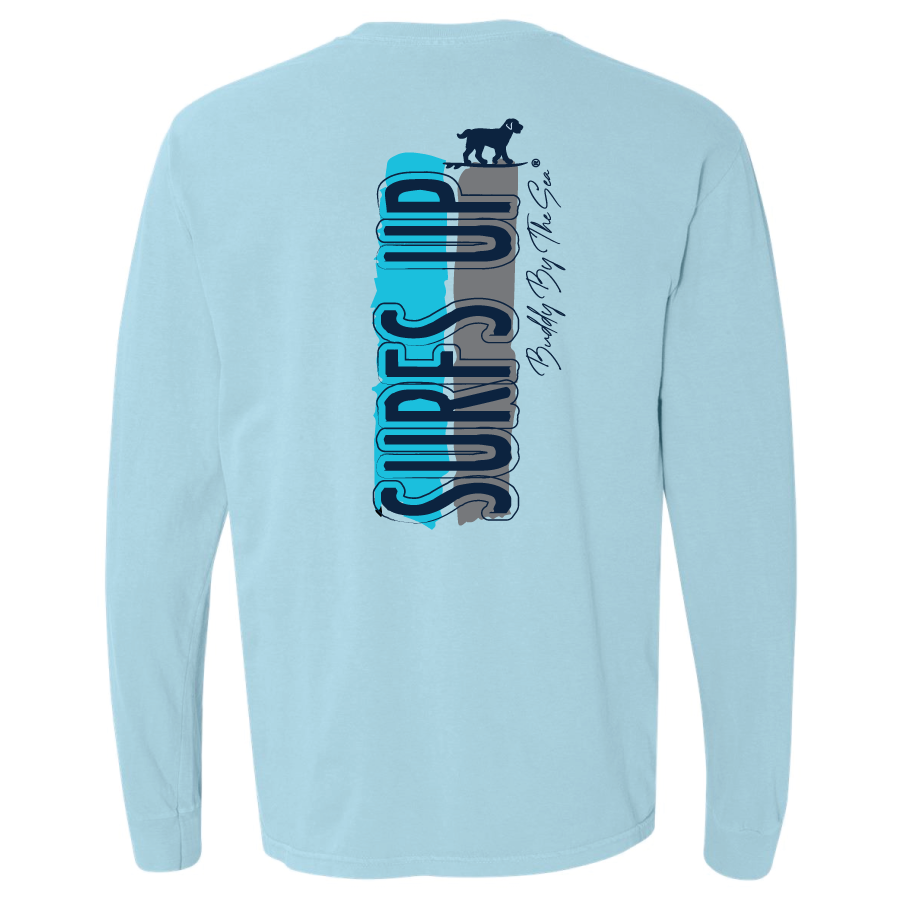 Buddy Surfs Up Adult Long Sleeve Tee
