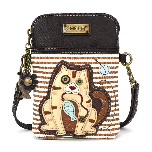 Tan Cat Phone Crossbody