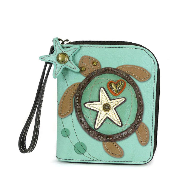 Sea Turtle Zip Wallet