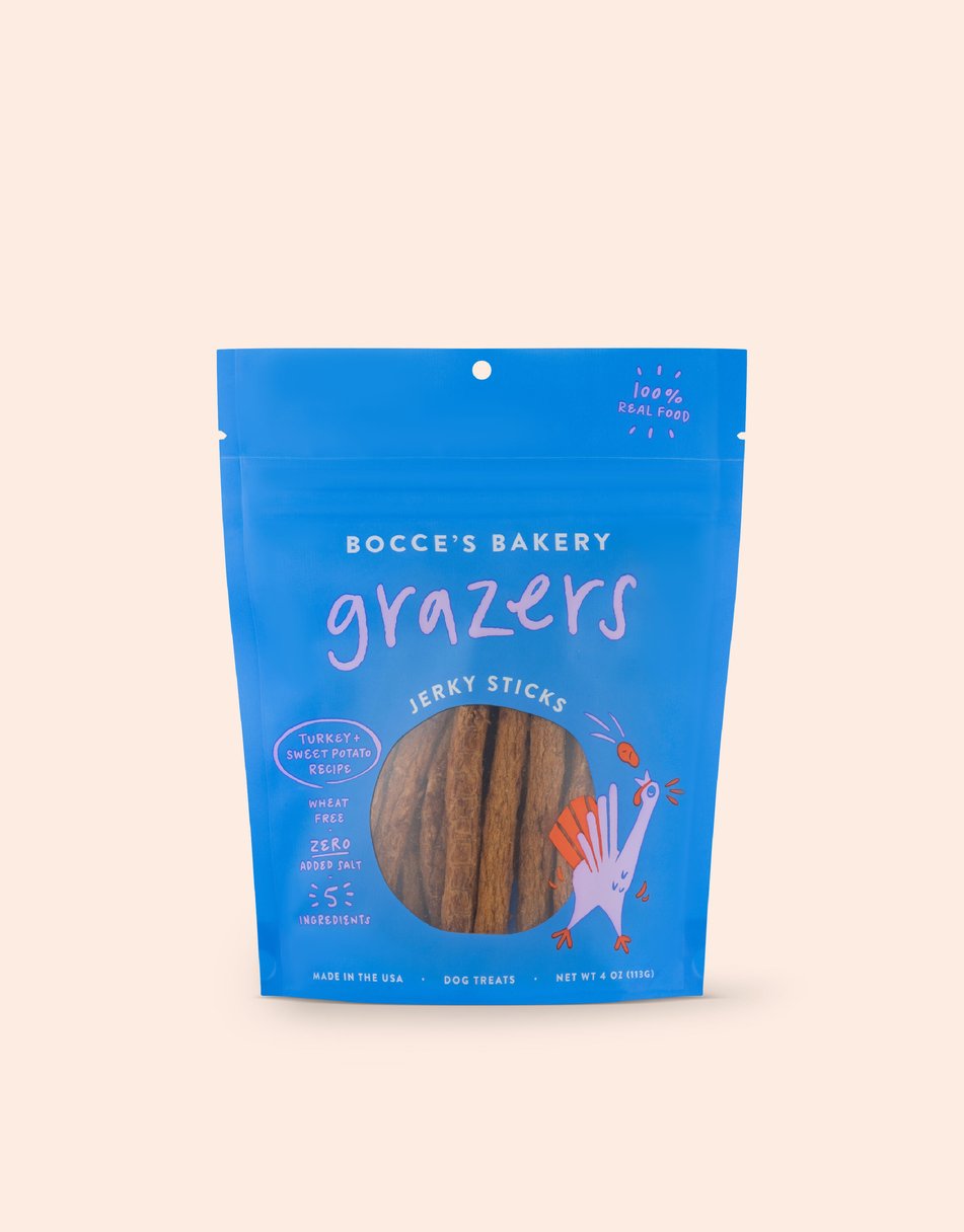 Bocce's Bakery Grazers Jerky - Turkey with Sweet Potato