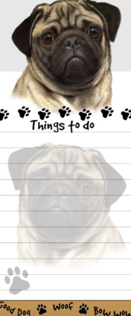 Pug to do list gift at Maggie's Pet Boutique Delaware