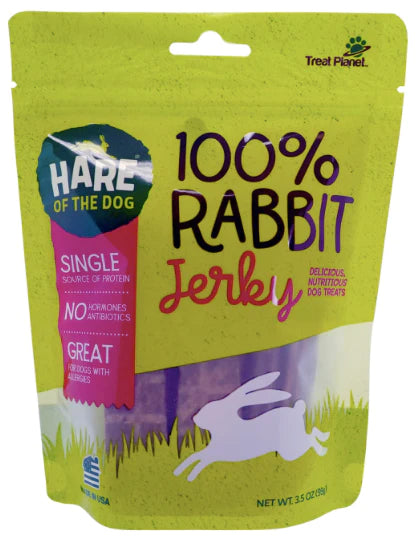 Hare of the Dog 100% Rabbit Jerky Treats 3.5 oz