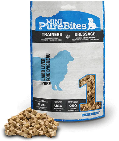 PureBites Freeze Dried Dog Trainer Treats-Lamb Liver 2.4oz