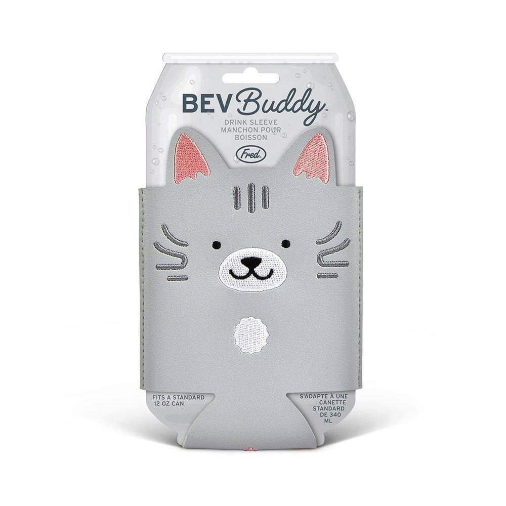 Bev Buddy - Cat Drink Sleeve - Grey Tabby