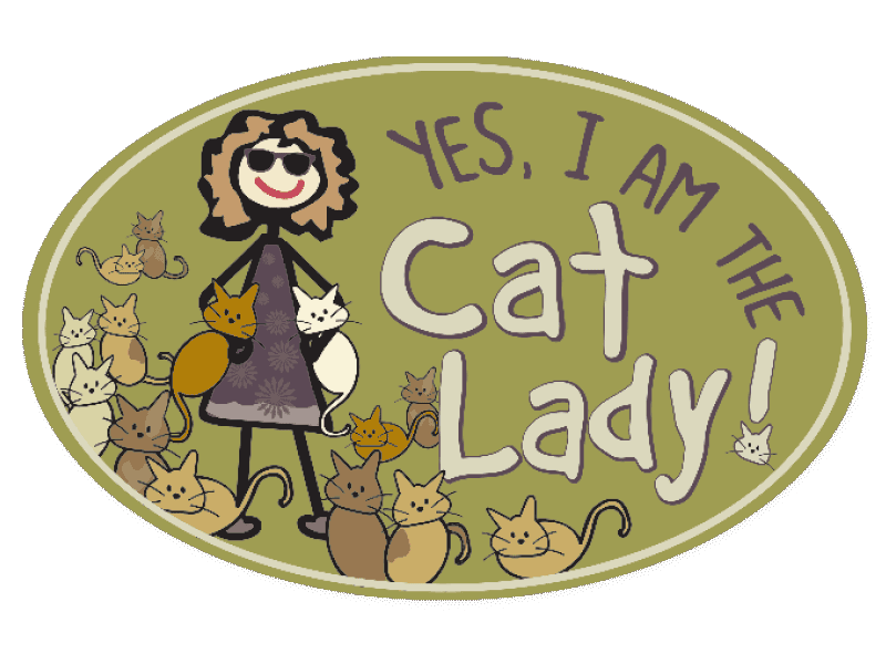 Oval Flexible Magnet - Yes I Am The Cat Lady